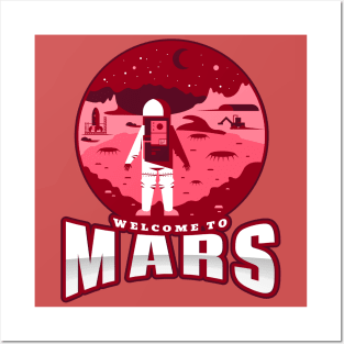 Astronaut on mars - space astronaut mars Posters and Art